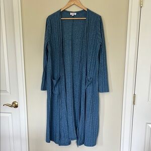 LuLaRoe Teal Open Front Cardigan